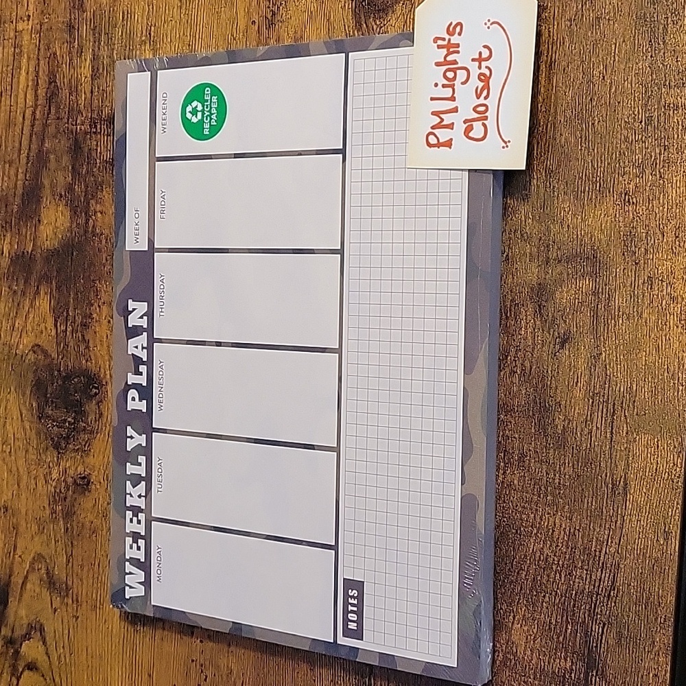 Clemetine Weekly Planner Notepad New Army Pattern Sealed